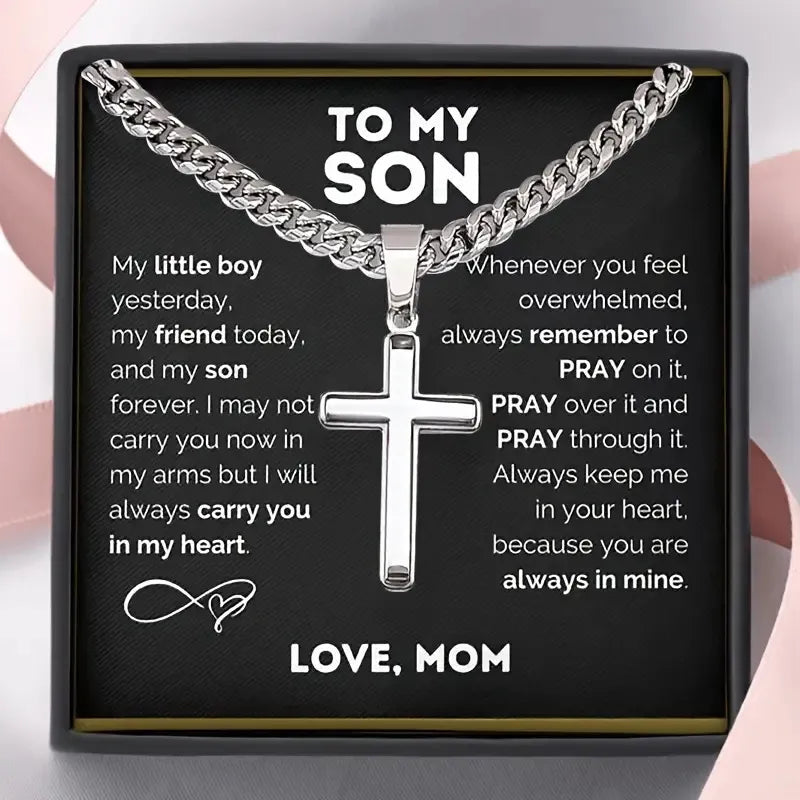 Cross Pendant Necklace for Son