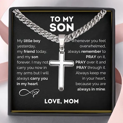 Cross Pendant Necklace for Son