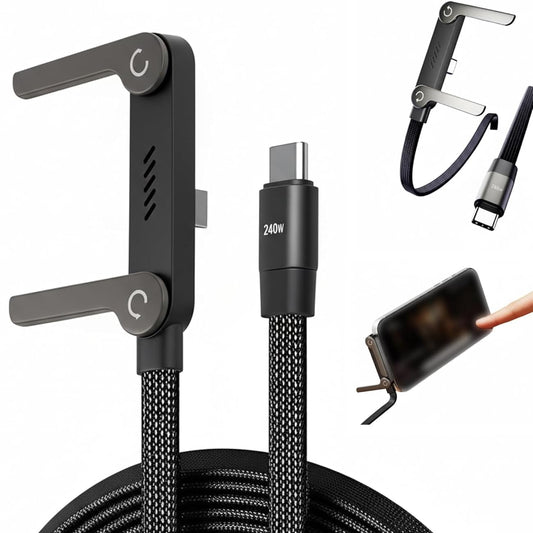 Invisible Holder Charger Cable with Stand (Type-C Charging)