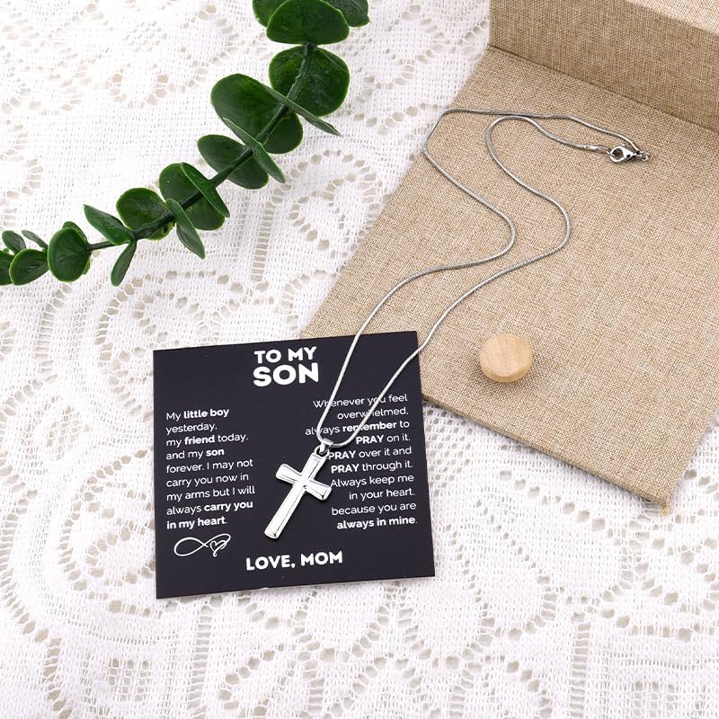 Cross Pendant Necklace for Son