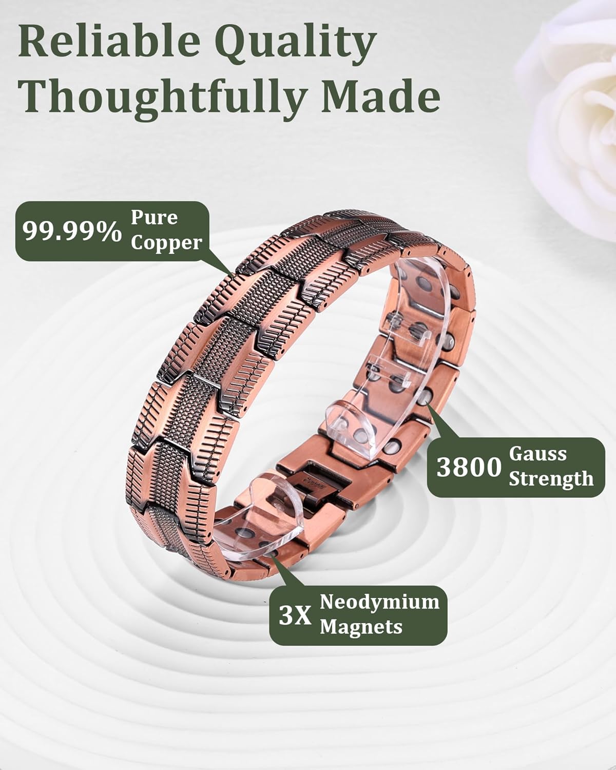 3X Magnetic Copper Bracelet