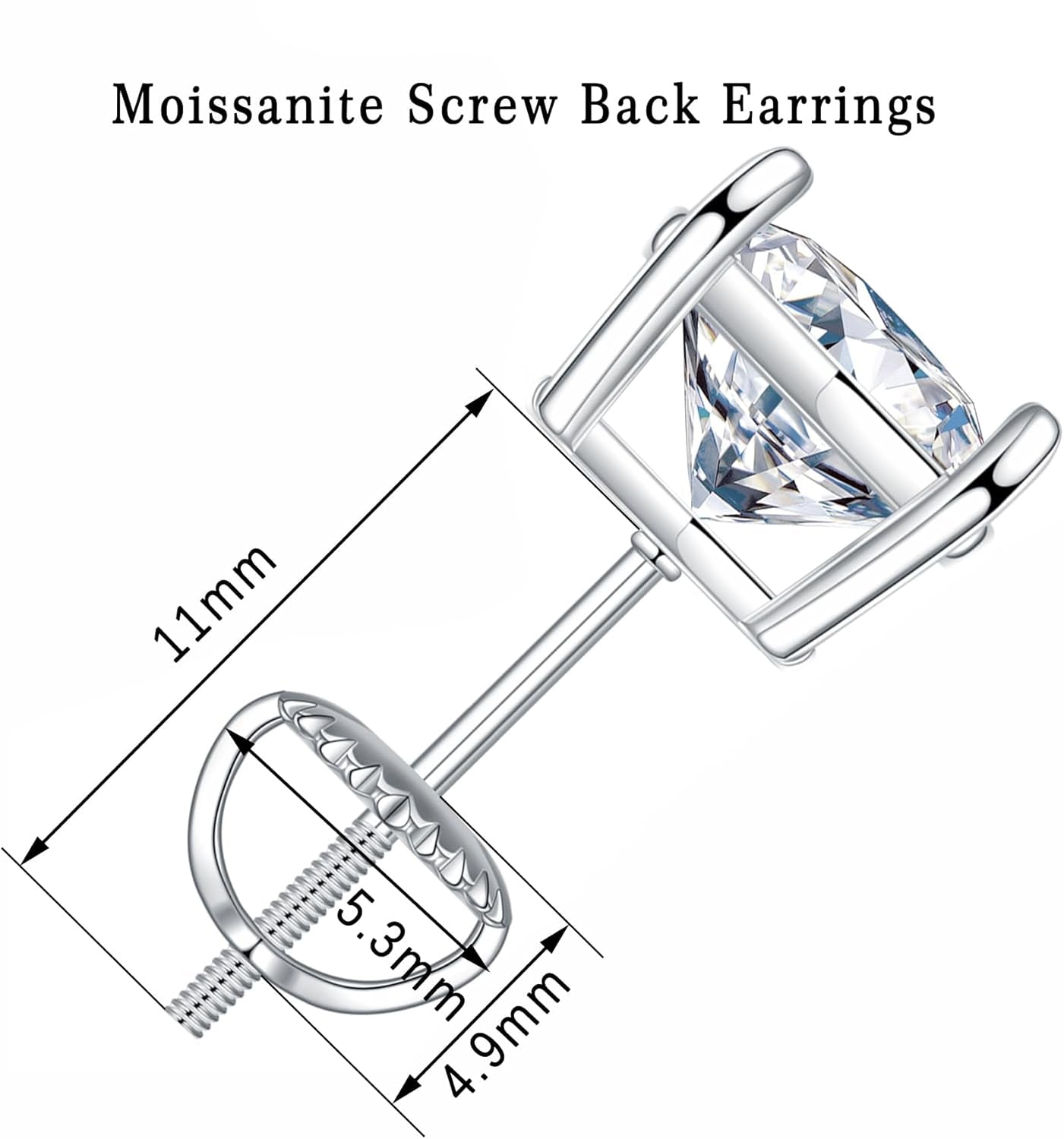 Moissanite Stud Earrings