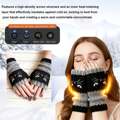 Whimsical Cat Knitted Gloves™