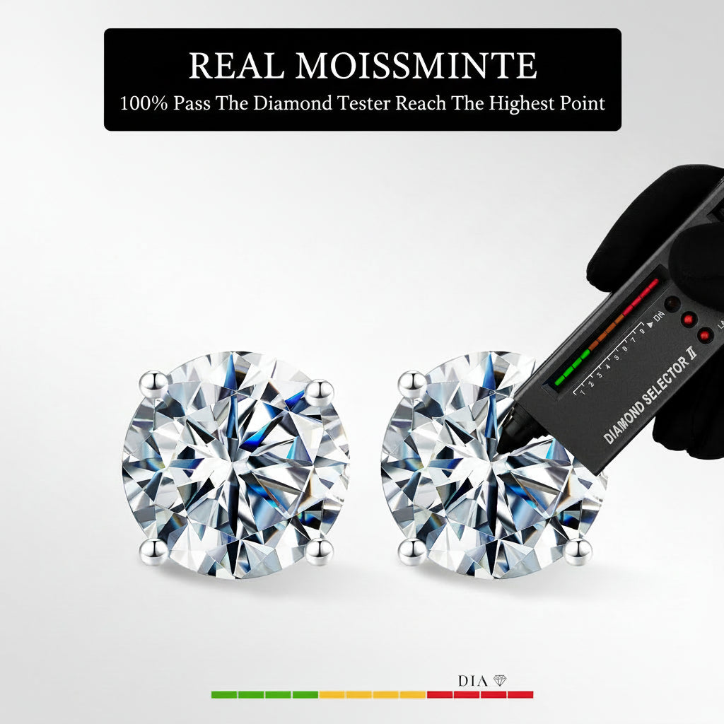 Moissanite Stud Earrings