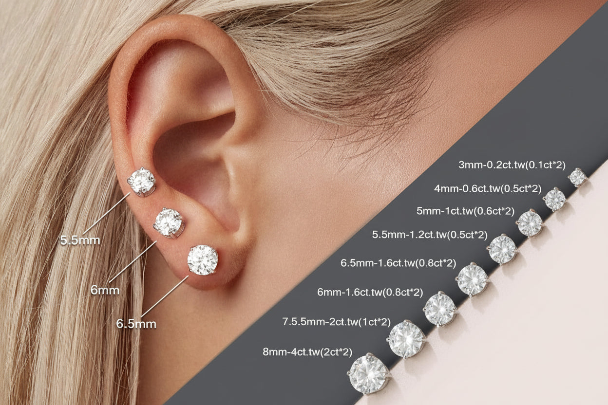 Moissanite Stud Earrings