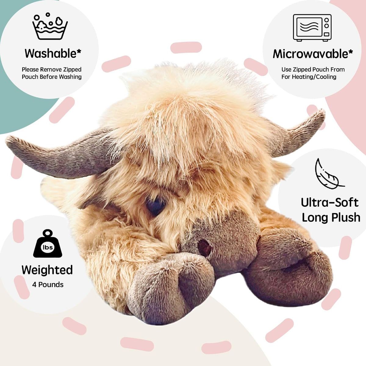 Comforting Highland Cow Weighted Plush™