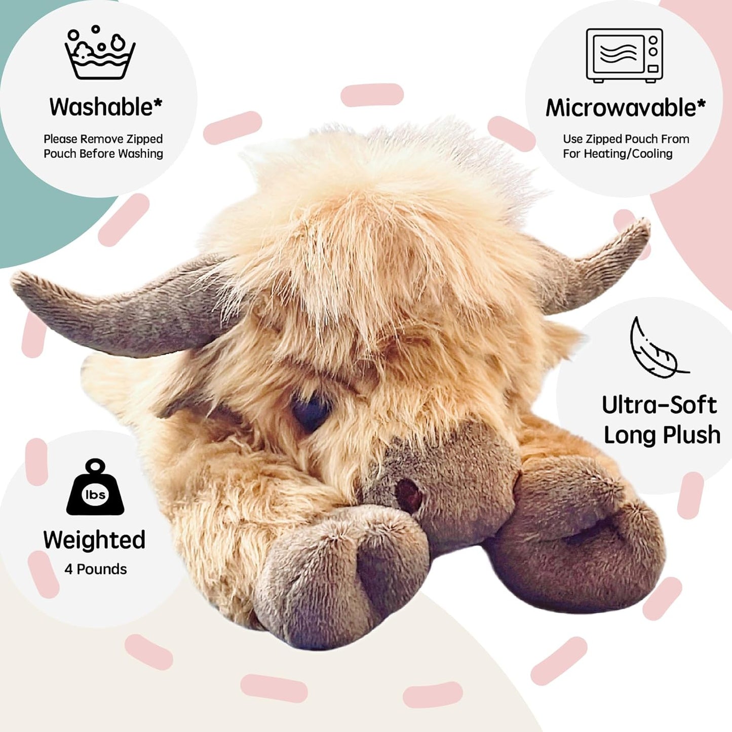Comforting Highland Cow Weighted Plush™