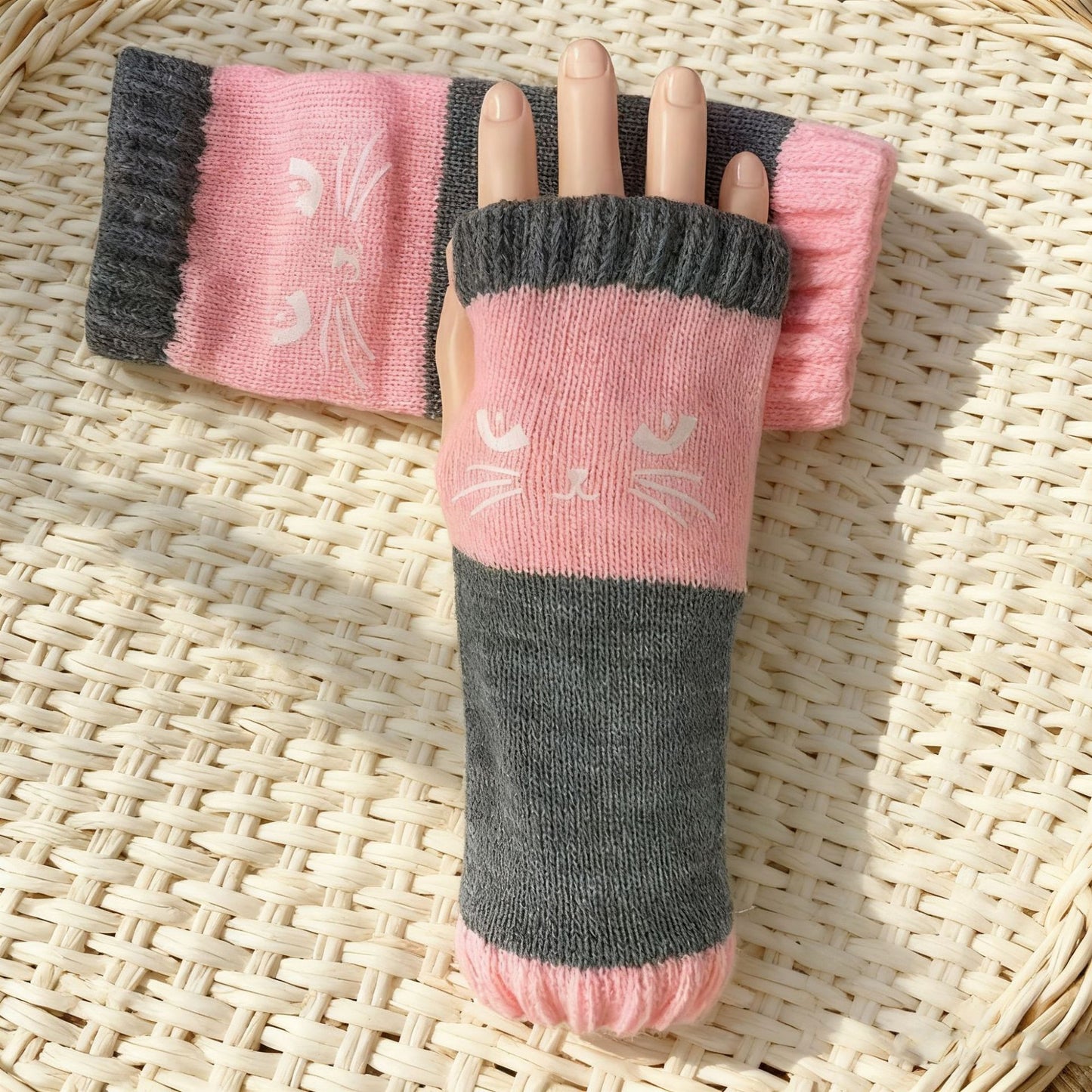 Whimsical Cat Knitted Gloves™